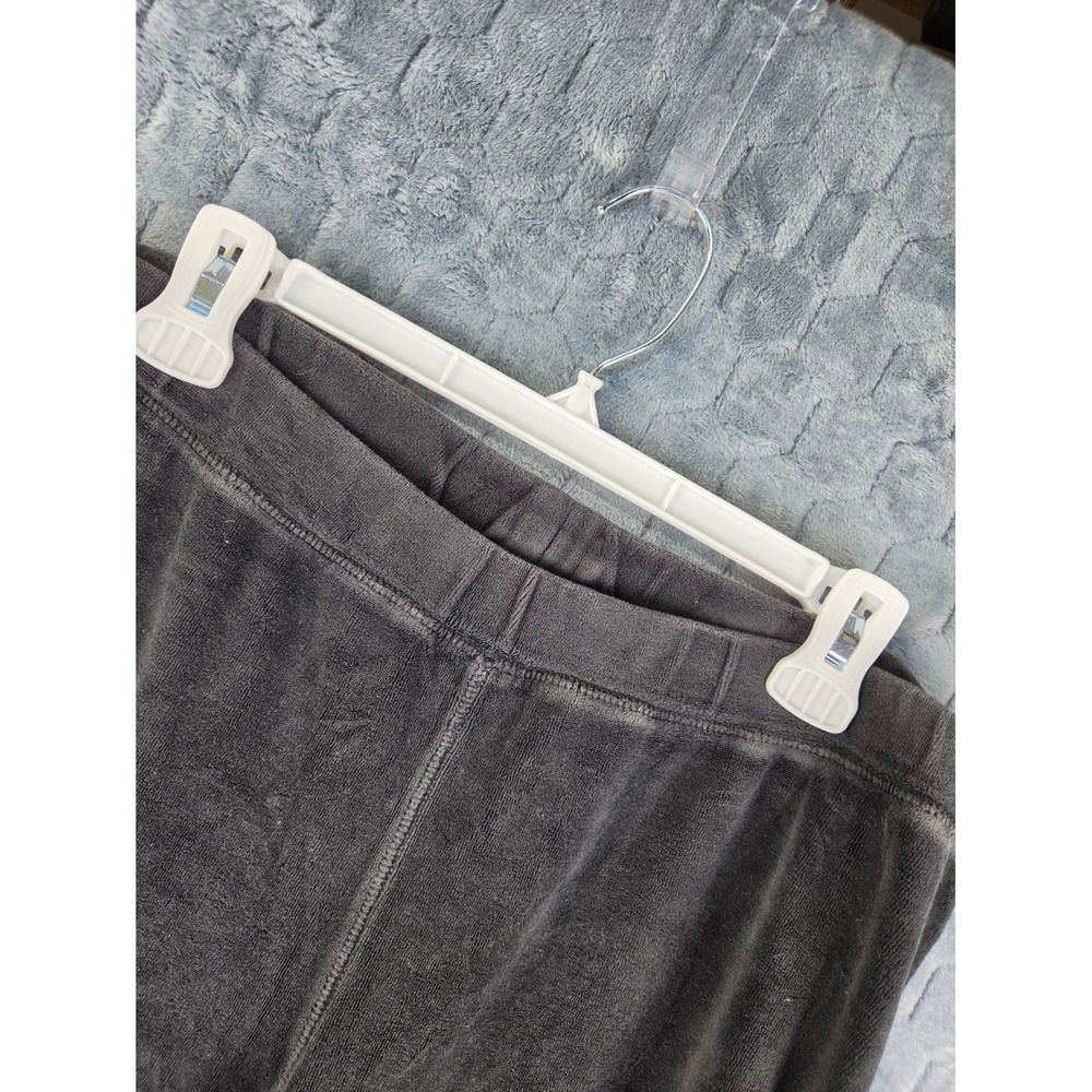 NYL New York Laundry Gray Velour Wide Leg Lounge Pants XL Cotton Blend Y2K